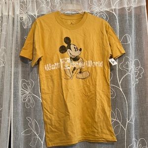 NWT yellow Mickey Mouse Walt Disney world Disney parks authentic tee shirt